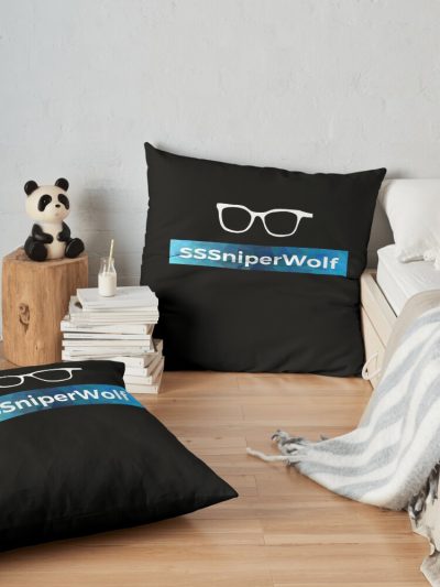 Sssniperwolf Throw Pillow Official SSSniperWolf Merch