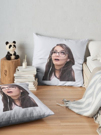 Sssniperwolf Throw Pillow Official SSSniperWolf Merch