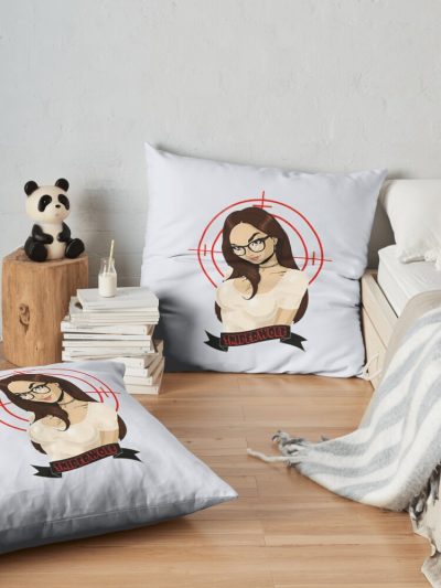 Sssniperwolf  Girl Classic In Shot Throw Pillow Official SSSniperWolf Merch