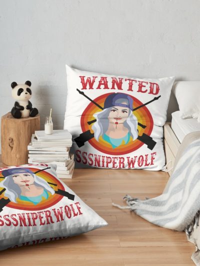 Sssniperwolf Youtobes Throw Pillow Official SSSniperWolf Merch