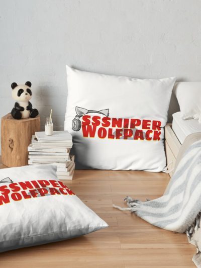 Sssniperwolf Pack Throw Pillow Official SSSniperWolf Merch