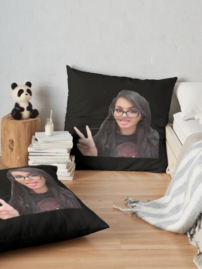 Sssniperwolf Throw Pillow Official SSSniperWolf Merch