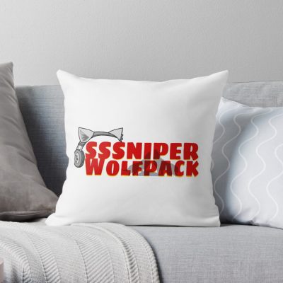 Sssniperwolf Pack Throw Pillow Official SSSniperWolf Merch