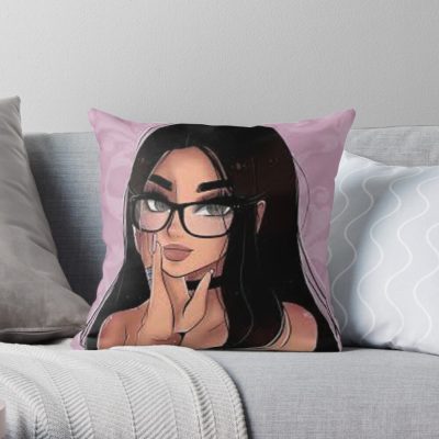 Sssniperwolf Throw Pillow Official SSSniperWolf Merch