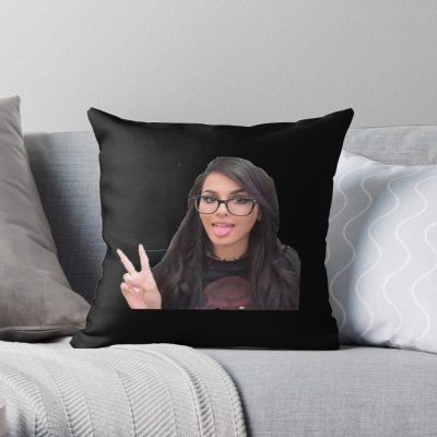 Sssniperwolf Throw Pillow Official SSSniperWolf Merch