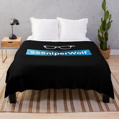 Sssniperwolf Throw Blanket Official SSSniperWolf Merch