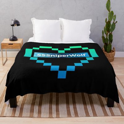 Sssniperwolf Throw Blanket Official SSSniperWolf Merch