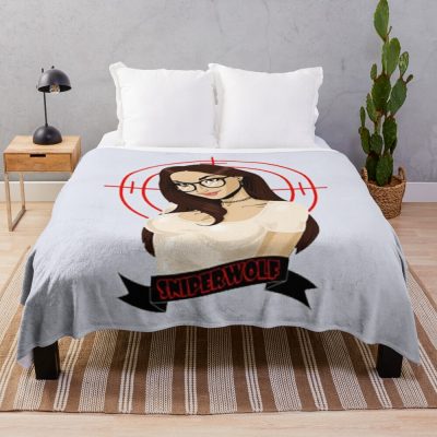 Sssniperwolf  Girl Classic In Shot Throw Blanket Official SSSniperWolf Merch