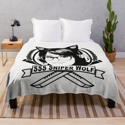 Sssniperwolf Cute Throw Blanket Official SSSniperWolf Merch