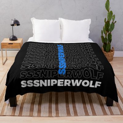 Sssniperwolf Throw Blanket Official SSSniperWolf Merch