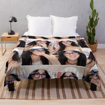 Sssniperwolf Collage Throw Blanket Official SSSniperWolf Merch