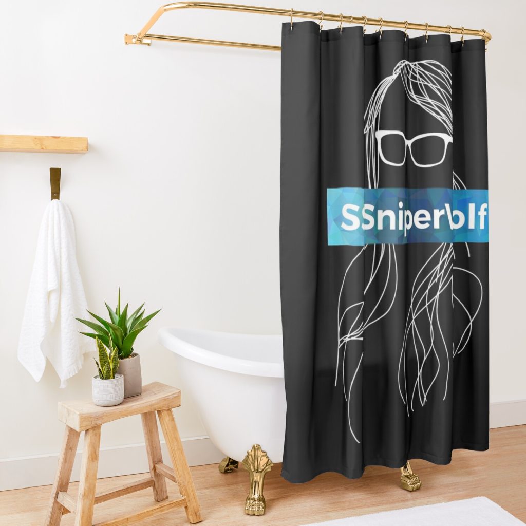 Sssniperwolf Shower Curtain Official SSSniperWolf Merch