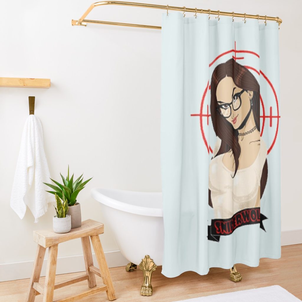 Sssniperwolf  Girl Classic In Shot Shower Curtain Official SSSniperWolf Merch