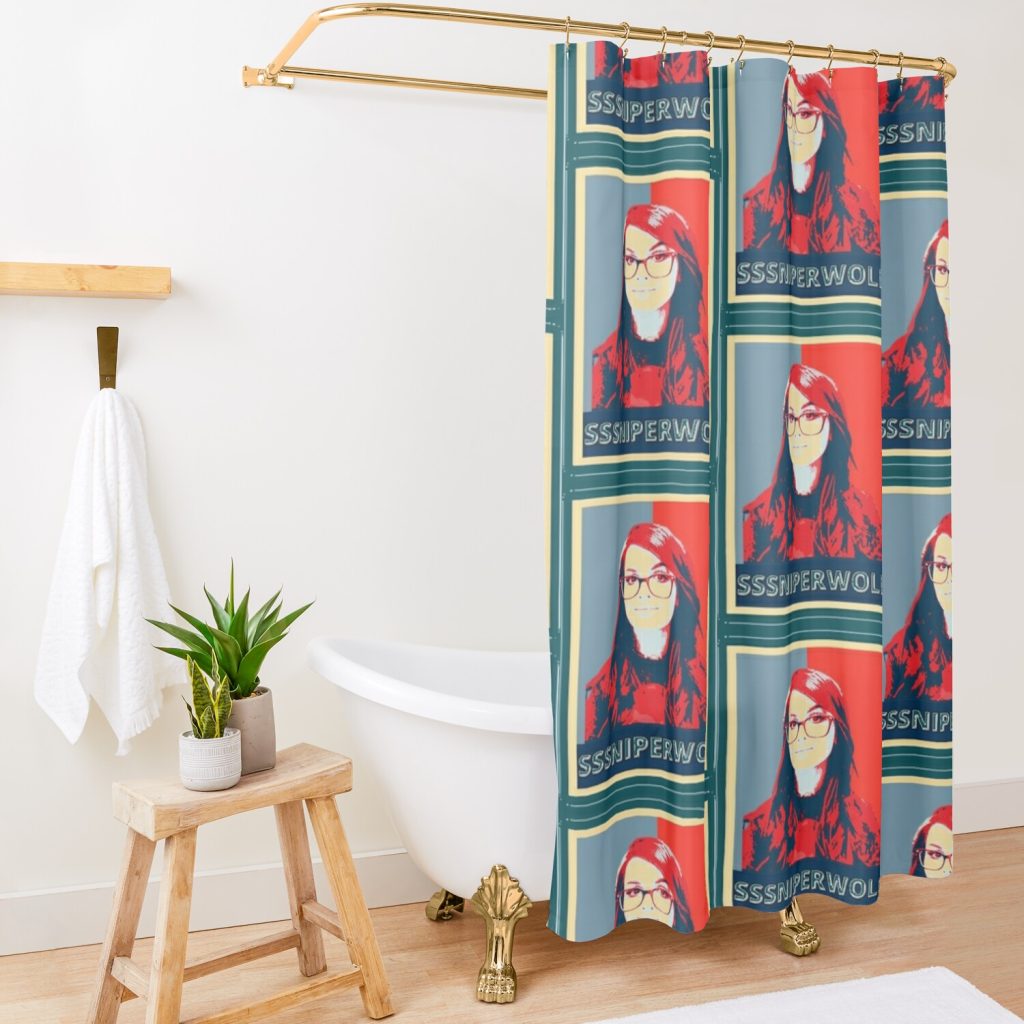 Sssniperwolf Youtobes Shower Curtain Official SSSniperWolf Merch