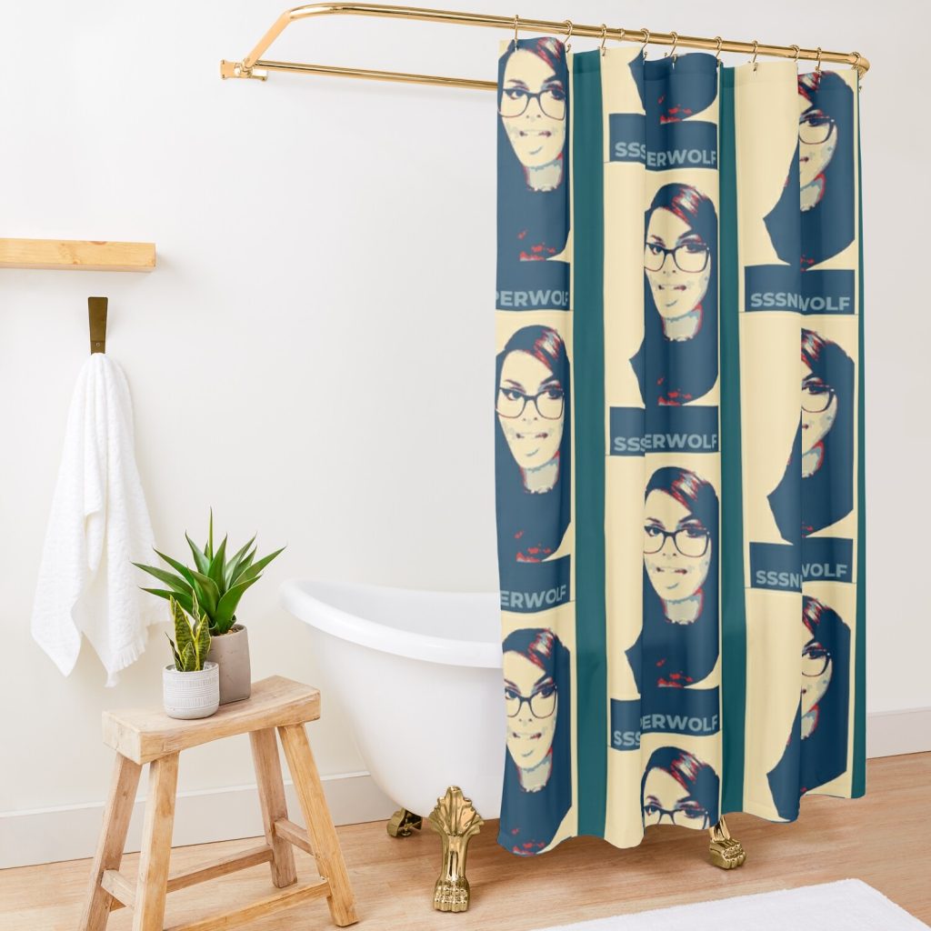 Sssniperwolf │Ssniperwolf│ Sssniperwolf Boyfriend Shower Curtain Official SSSniperWolf Merch