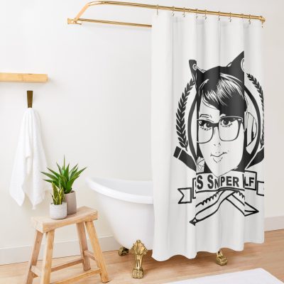 Sssniperwolf Cute Shower Curtain Official SSSniperWolf Merch