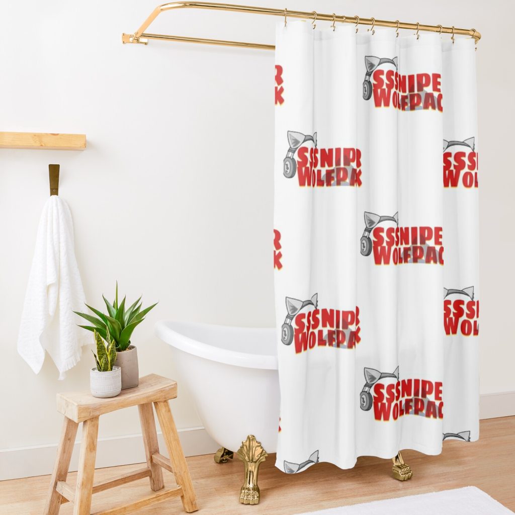 Sssniperwolf Pack Shower Curtain Official SSSniperWolf Merch