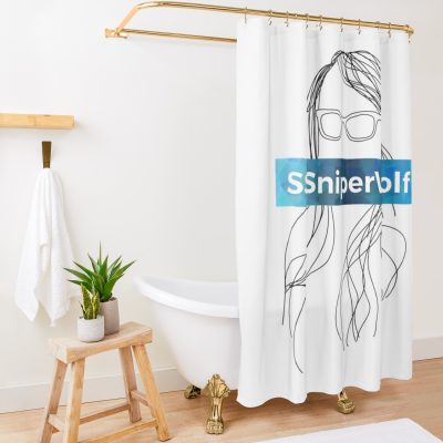 Sssniperwolf Shower Curtain Official SSSniperWolf Merch